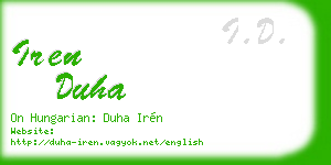 iren duha business card